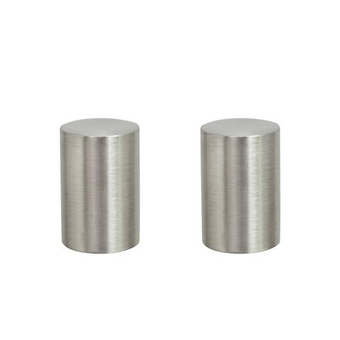 Aspen Creative 2 Pack Steel Lamp Finial in Brushed Nickel Finish, 1 1/4" Tall - BRUSHED NICKEL