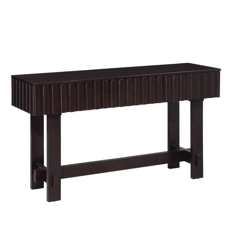 Console Table Hallway Tables with 3 Storage Drawers and Solid Wood Legs, Narrow Couch Tables Behind Sofa Entryway Table