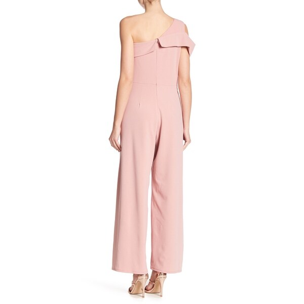 blush pink wide leg jumpsuit