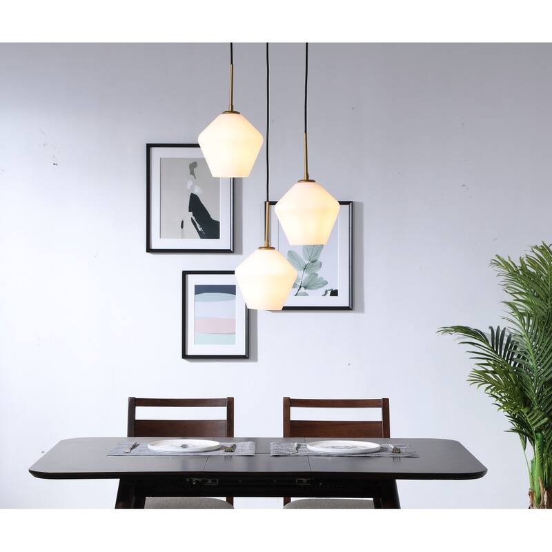 Gerald 3-Light Glass Pendant