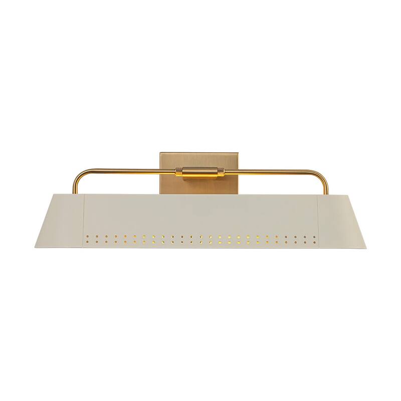 Scandinavian Artful Ivory Iron Shade Picture Light Vanity Lamp - 18.5 inches