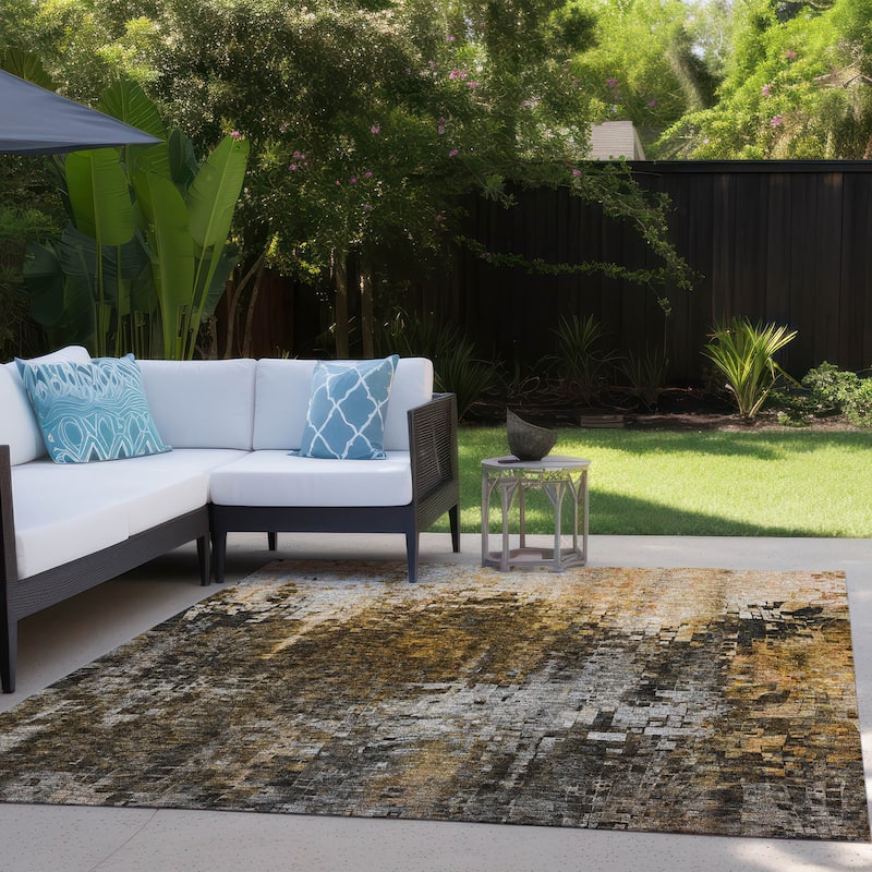 Machine Washable Indoor/ Outdoor Chantille Modern Ombre Rug