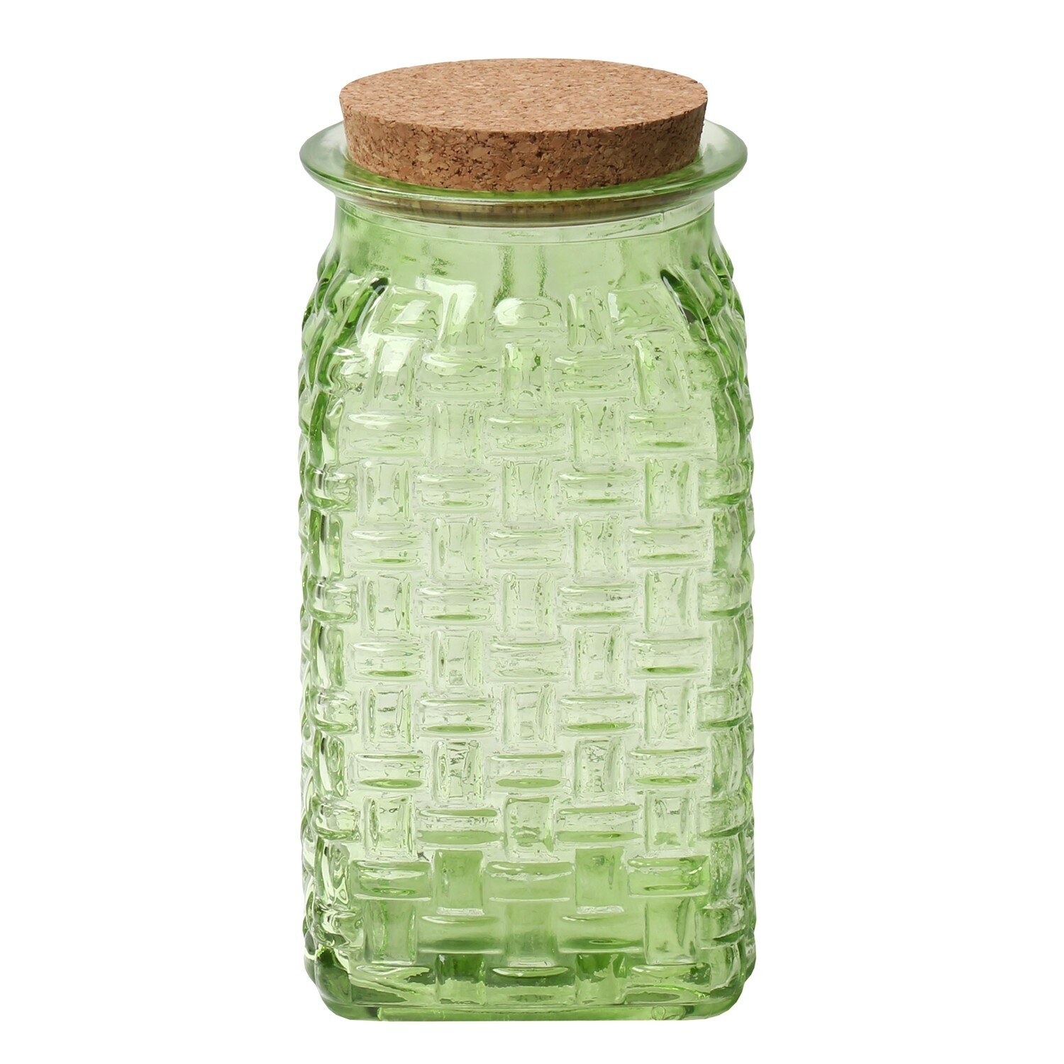 Shop Set Of 3 Glass Basketweave Vase Set Yellow Green Blue
