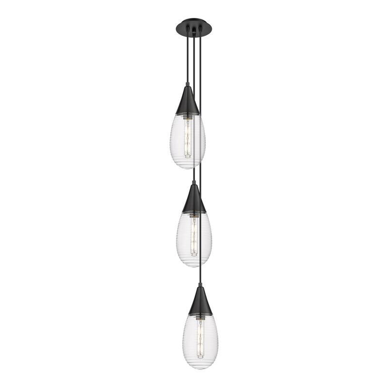 Innovations Lighting Malone - 3 Light 6" Cord Hung Multi Pendant - 6" Canopy