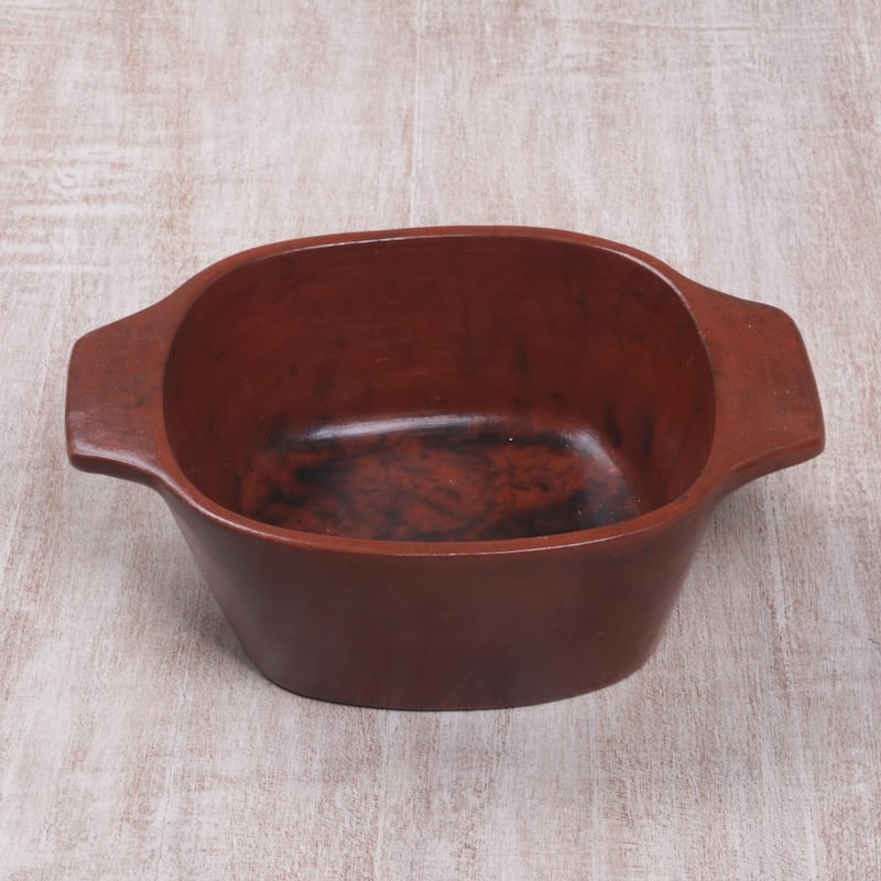 Novica Handmade Antique Mataram Ceramic Serving Bowl