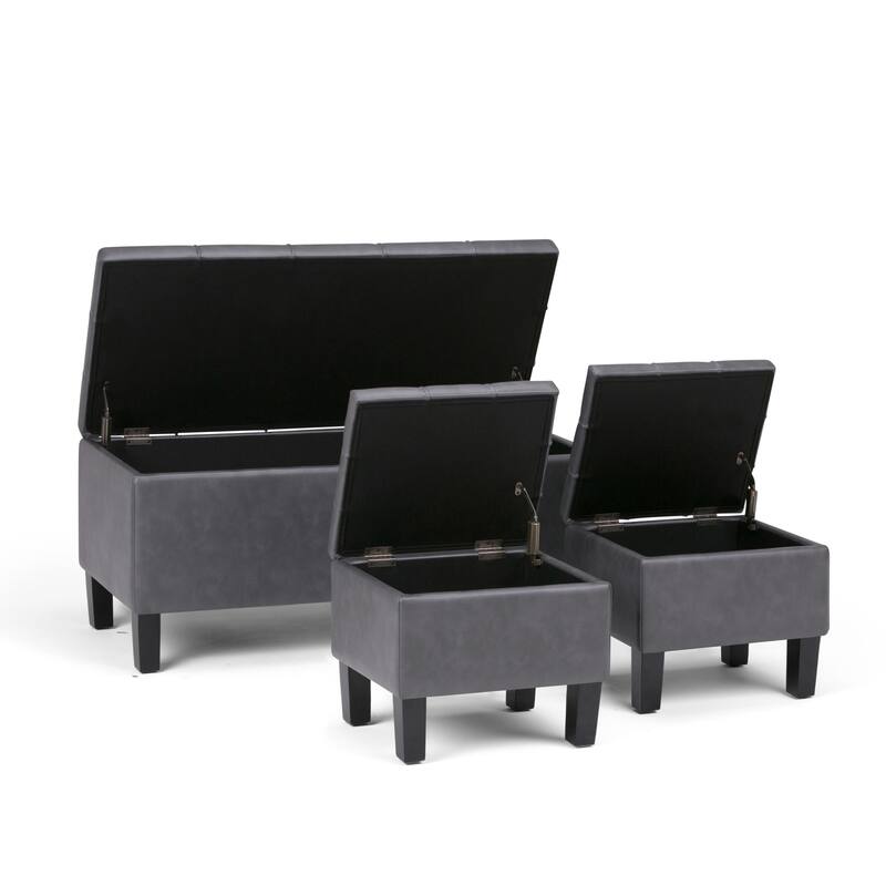 WYNDENHALL Lancaster 44 inch Wide Contemporary Rectangle Storage Ottoman