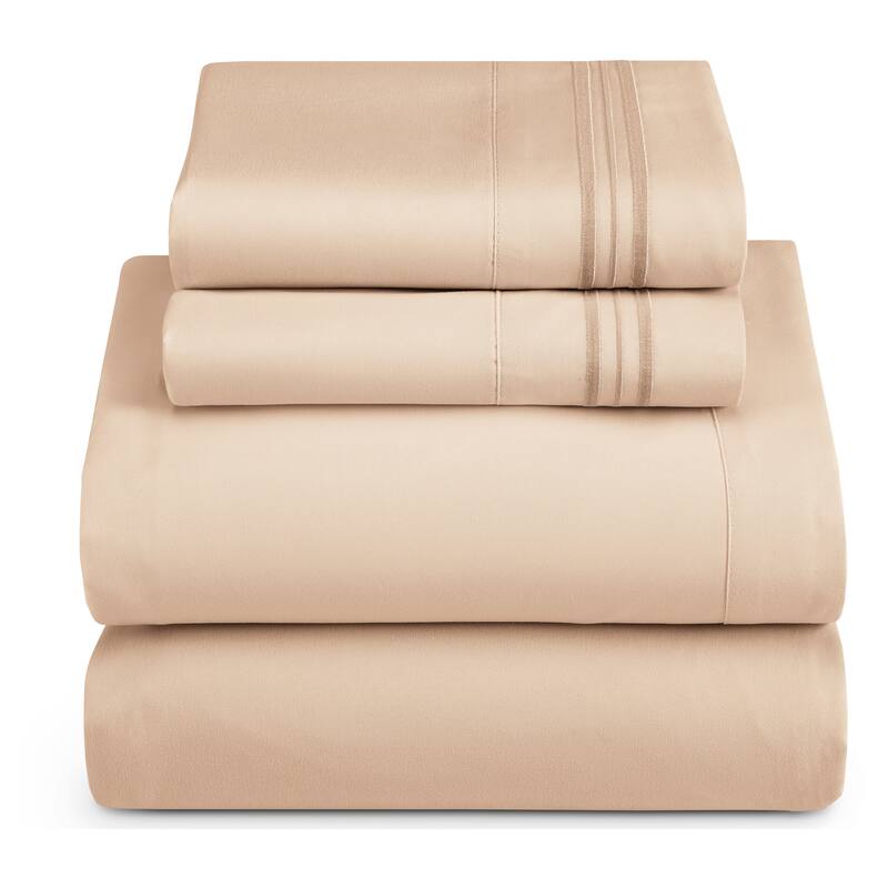 Nestl Ultra-soft Deep Pocket Bed Sheet Set - Short Queen/RV - Taupe Sand
