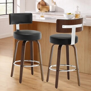 Faux Leather Upholstered Swivel Counter/ Bar Stools Set of 1/2/4
