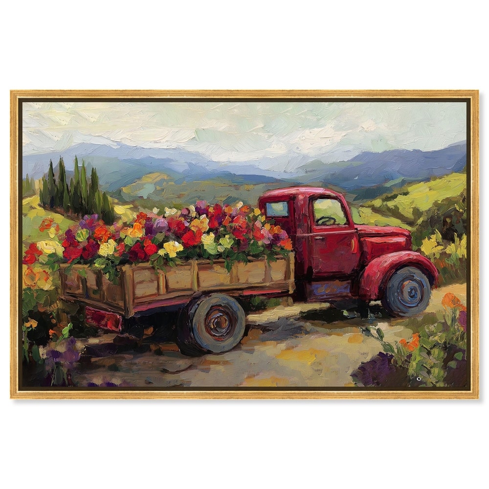 Flowers in Transit I Canvas by Art Remedy