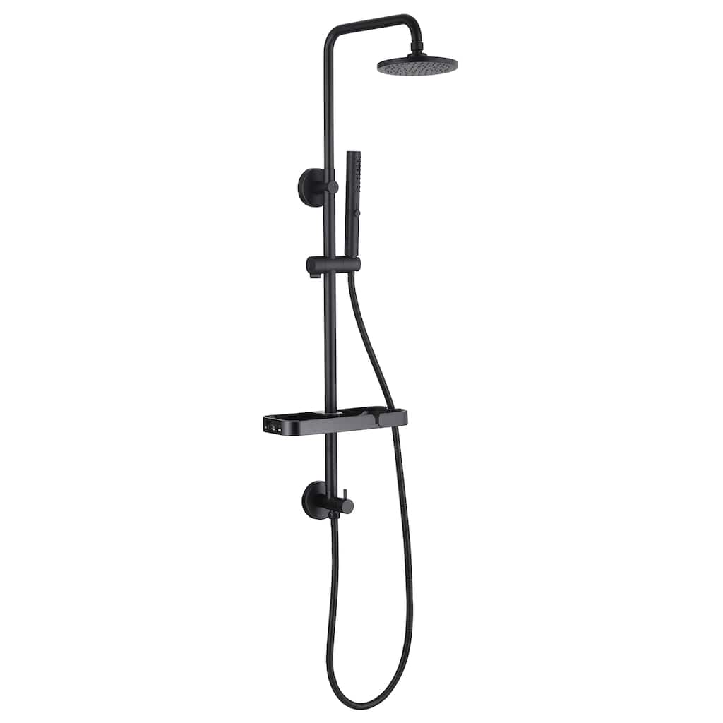 38"H 6 in Exposed Rain Shower Set With Handheld Shower (Valve Not Included)
