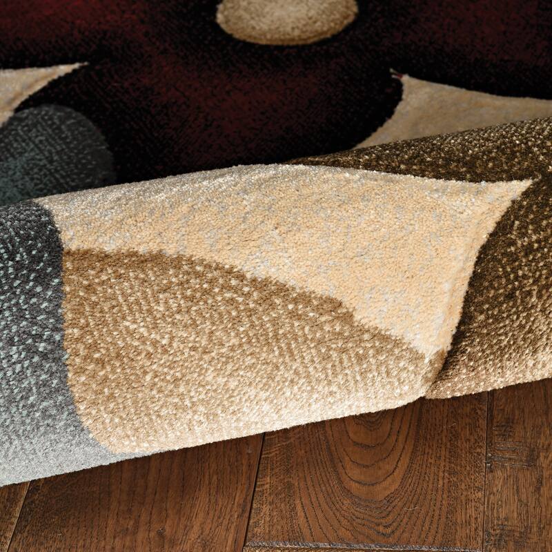 Milan Collection Garnet/Ivory Area Rug