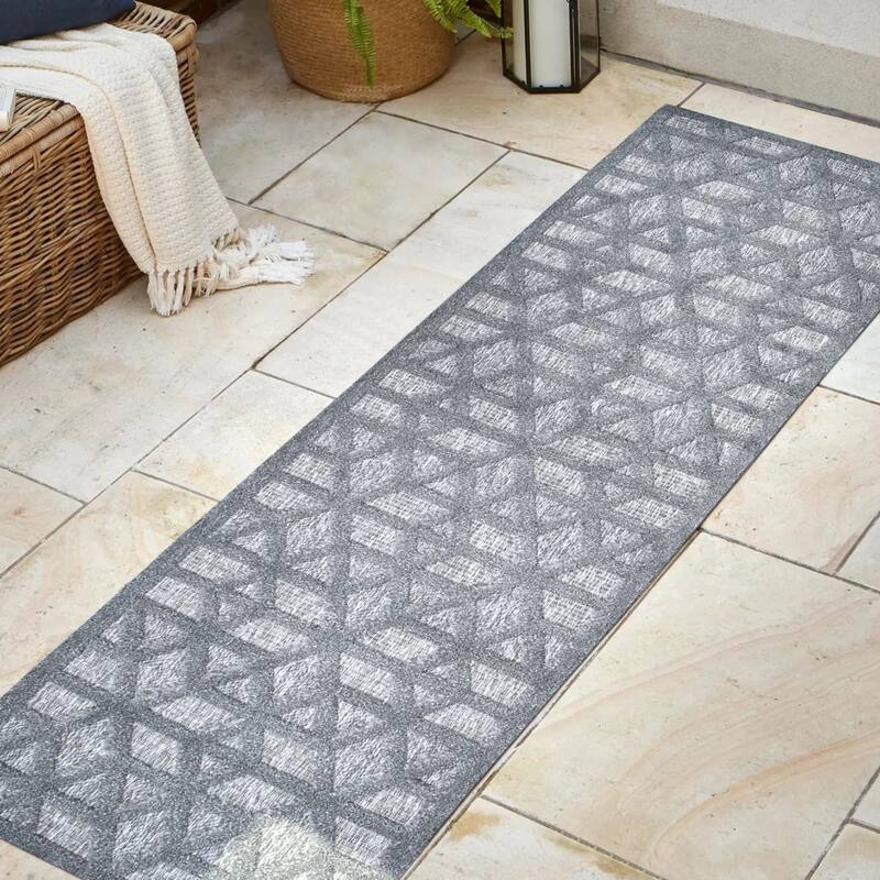 JONATHAN Y Peralta Neutral Geometric Indoor/Outdoor Area Rug