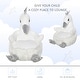 preview thumbnail 6 of 7, Qaba Animal Kids Sofa Chair Cartoon Cute Swan Stuffed with Armrest Flannel PP Cotton 22" x 16.5" x 22" White