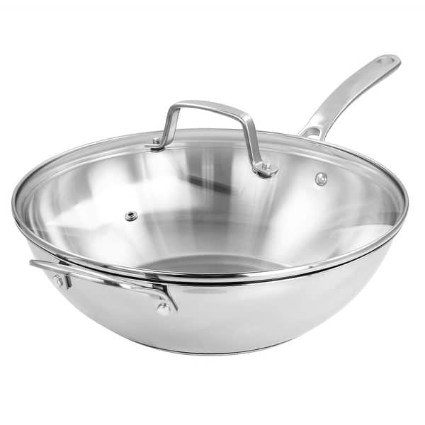slide 2 of 5, Martha Stewart Stainless Steel Essential 12 Inch Pan with Lid
