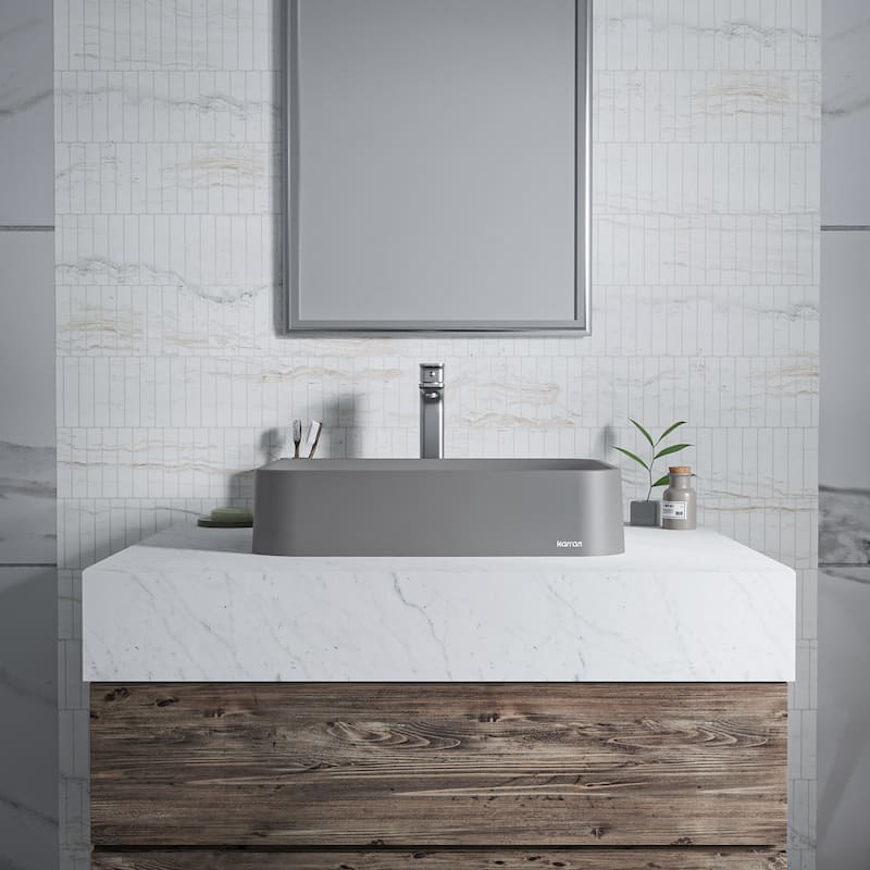 Karran Sea Crest Quartz 22 inch Bathroom Vessel Sink
