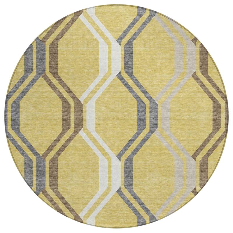 Machine Washable Indoor/ Outdoor Contemporary Dimensions Chantille Rug