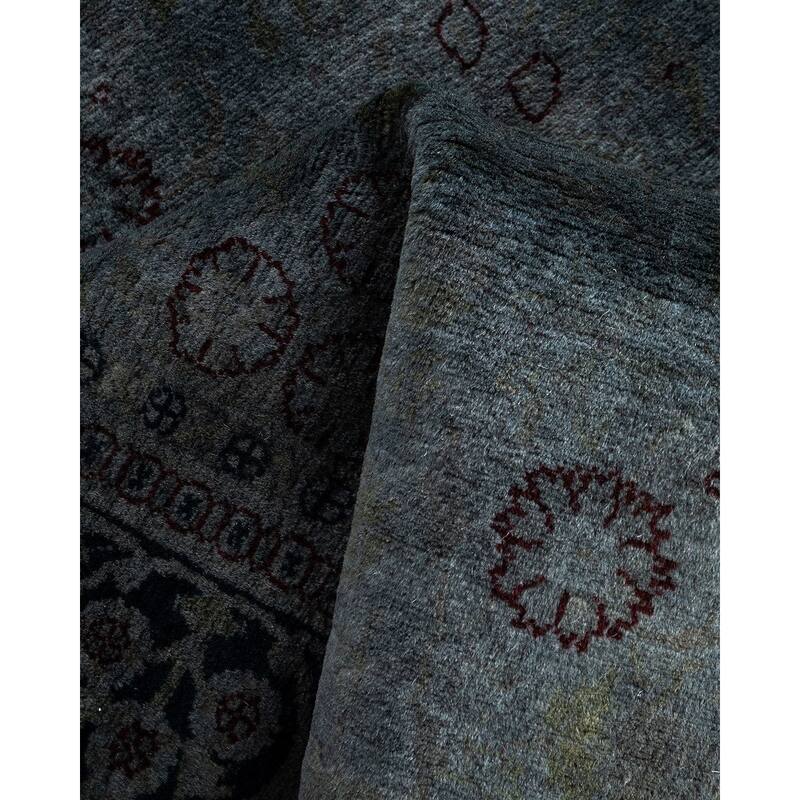 Fine Vibrance One-of-a-Kind Hand-Knotted Area Rug - Gray, 3' 2" x 5' 3" - 3' 2" x 5' 3"