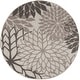 preview thumbnail 75 of 112, Nourison Aloha Floral Modern, Indoor/Outdoor Area Rug 4' x Round - Silver/Grey