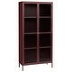 preview thumbnail 10 of 18, Rye Studio Brianne Metal & Glass 75" Display Cabinet