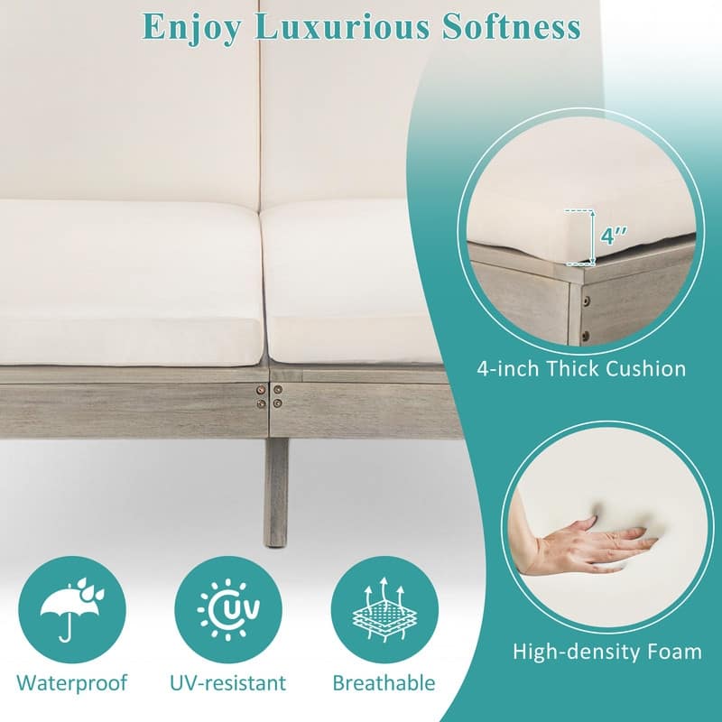 Spruce & Spring 5-Position Adjustable Backrest Double Outdoor Chaise Lounge