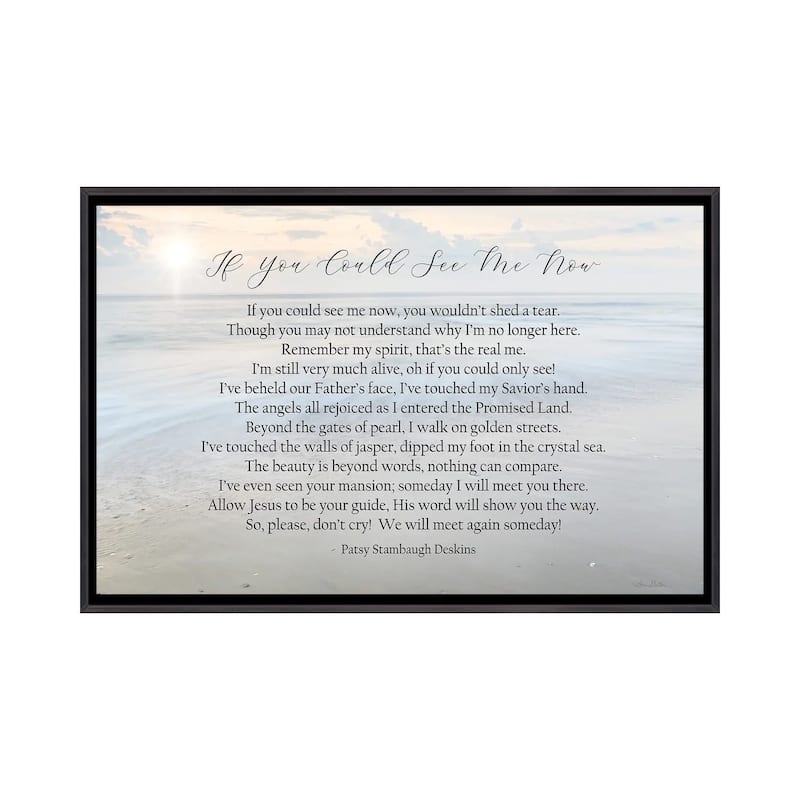 iCanvas "If You Could See Me Now - Ocean" by Lori Deiter Framed - Ebony - 26x40