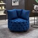 preview thumbnail 5 of 23, Contemporary Upholstered Tufted Leisure Accent Chair Navy