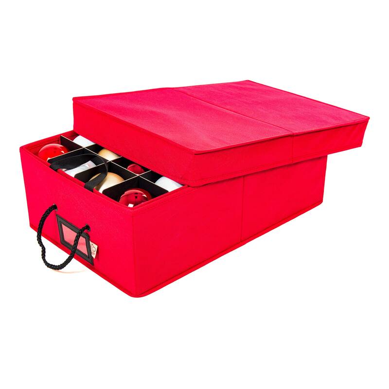 48 (3 in.) Christmas Ornament Storage Box with Dividers
