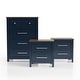 preview thumbnail 14 of 14, Furniture of America Althea Modern Farmhouse 3-Piece Wood Chest and 2 Nightstand Bedroom Set