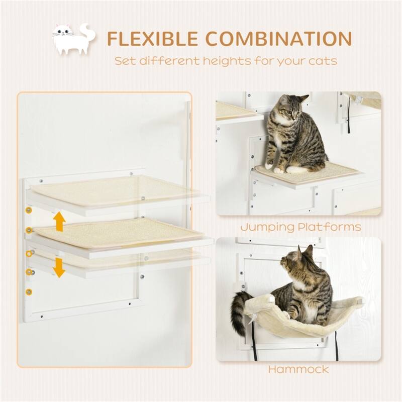 Cat Shelf Set?Cat Tower - 13.75" L x 11.5" W x 13.75" H