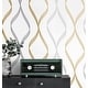 preview thumbnail 12 of 20, NextWall Ogee Ribbon Peel and Stick Wallpaper