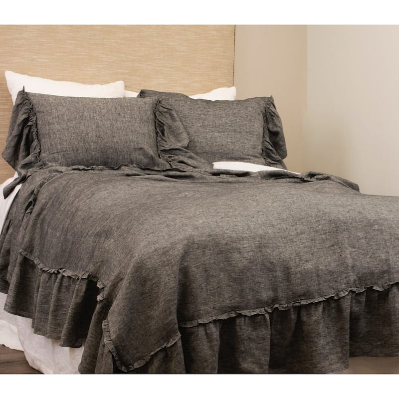 Caprice, Cotton, Asphalt, Duvet Cover - Asphalt - King