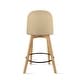 preview thumbnail 18 of 74, Farmhouse Plastic Round Bar Counter Stool Height High Chair Natural Solid Wood Kitchen Dining Patio Modern, Single, Set of 1