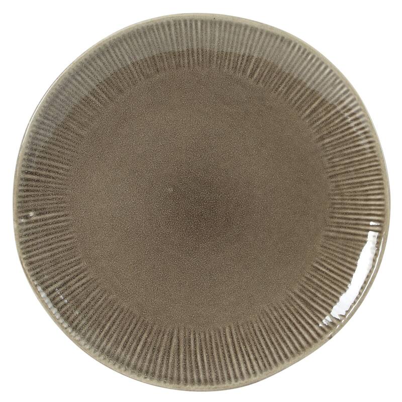 Gibson Elite Sandy Pines Stoneware Plates and Bowls Set - 12 Piece Reactive Glaze Dinnerware Set - Service for 4