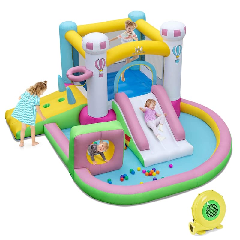 Inflatable Bounce House Bouncy House w/Large Jumping Area - with 502w blower