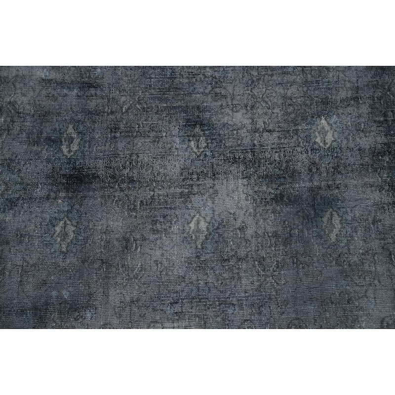 Hand-knotted Transitional Silk Carpet Grey Oushak Rug Geometric Oriental Area Rug - 9' 11'' X 6' 5''