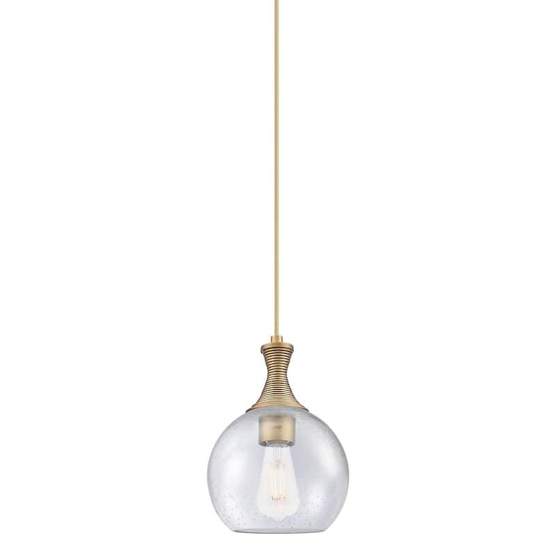 Innovations Lighting 415-1P-12-8 Astor Pendant Astor 8" Wide Mini - Brushed Brass / Seedy