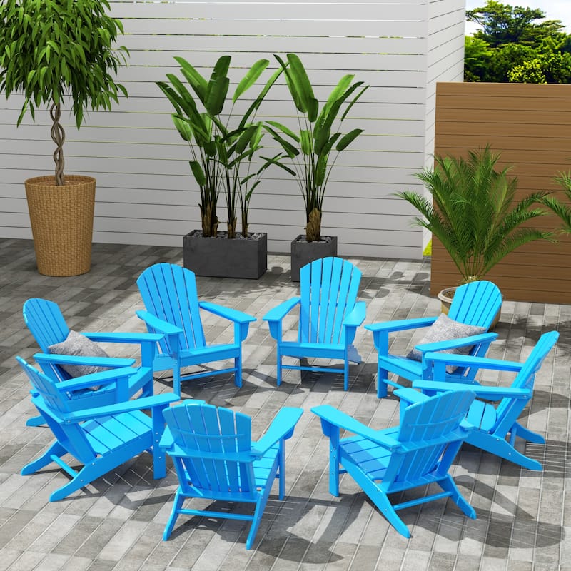 Altura Outdoor Eco-Friendly All Weather Poly Adirondack Chair (Set of 8)