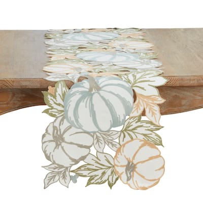 Pumpkins Cutwork Table Runner - 16"x70"
