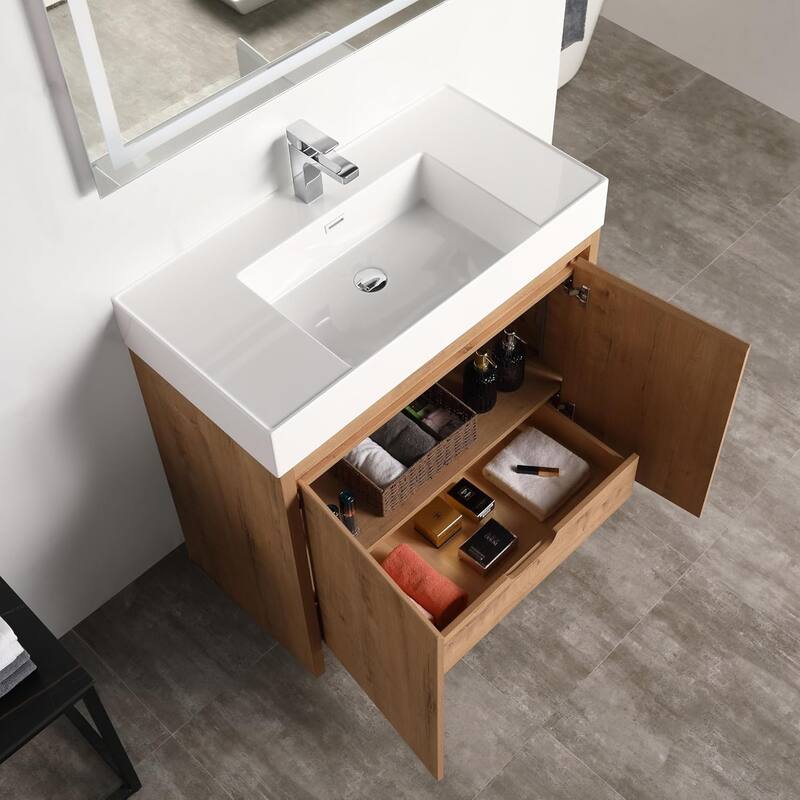 Blossom 48" All Wood Freestanding Bathroom Vanity with Acrylic Sink