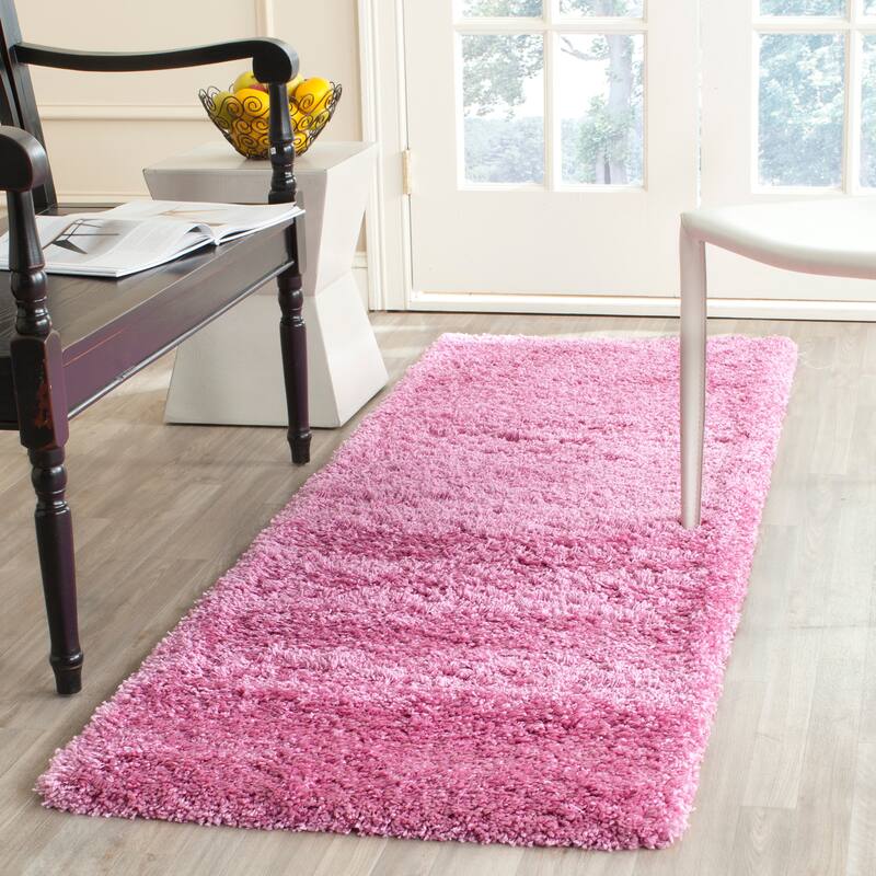 SAFAVIEH California Premium Shag Izat 2-inch Thick Area Rug - 2'3" x 7' Runner - Pink