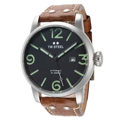 TW Steel Men's Maverick 48mm Automatic Watch TWS-MS16 - Black - N/A