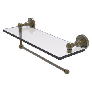 Allied Brass Dottingham Collection Paper Towel Holder with 16 Inch Glass Shelf