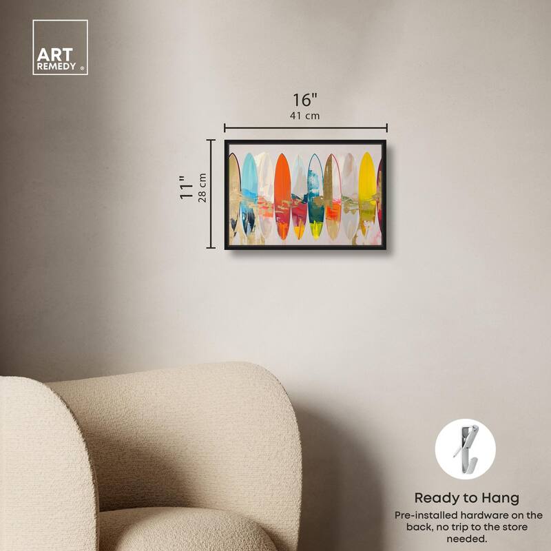 Surfboard Horizons II Canvas by Art Remedy
