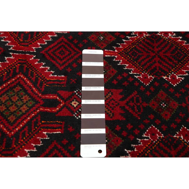 ECARPETGALLERY Hand-knotted Teimani Black, Red Wool Rug - 3'5 x 6'3