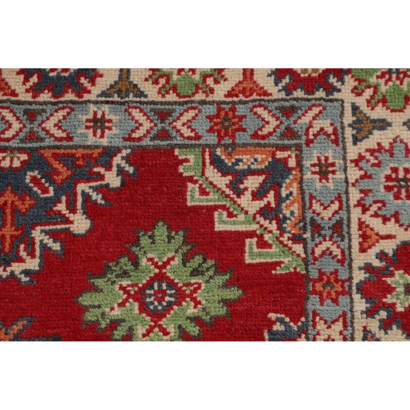 Oriental Kazak Foyer Rug Hand-Knotted Traditional Wool Carpet - 3'2" x 5'1"