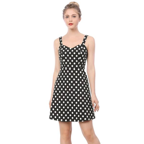 Shop Women S Sweetheart Neckline Above Knee Polka Dot Dress