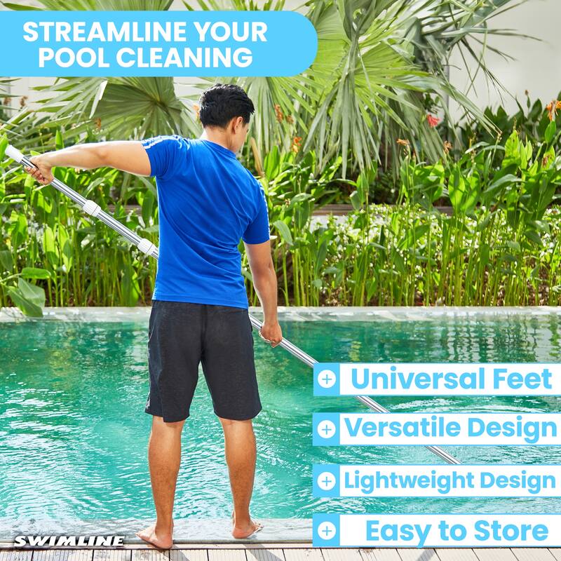 Swimline HydroTools 50’ Premium Spiral Wound Pool Vacuum Hose with Swivel Cuff - 8.15