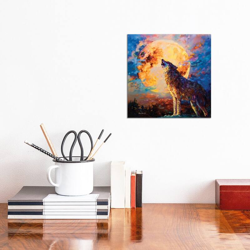 iCanvas "Wolf Art" by Leon Devenice Canvas Print - 12x12x0.75