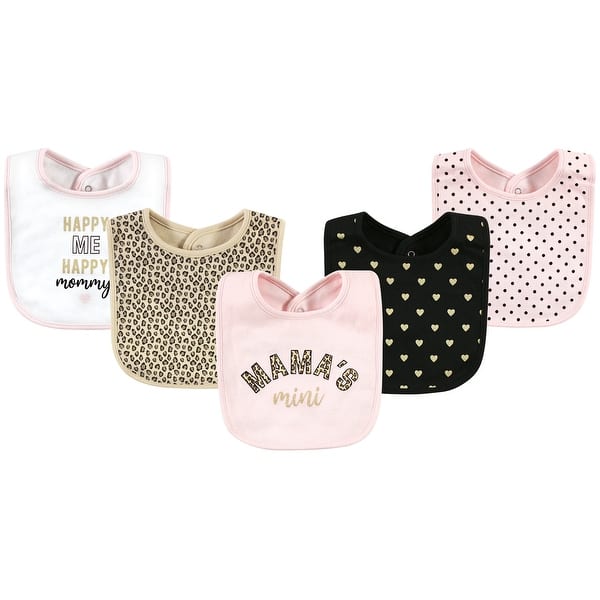 slide 1 of 1, Hudson Baby Infant Girl Cotton Bibs, Mamas Mini, One Size - Mamas Mini - One Size