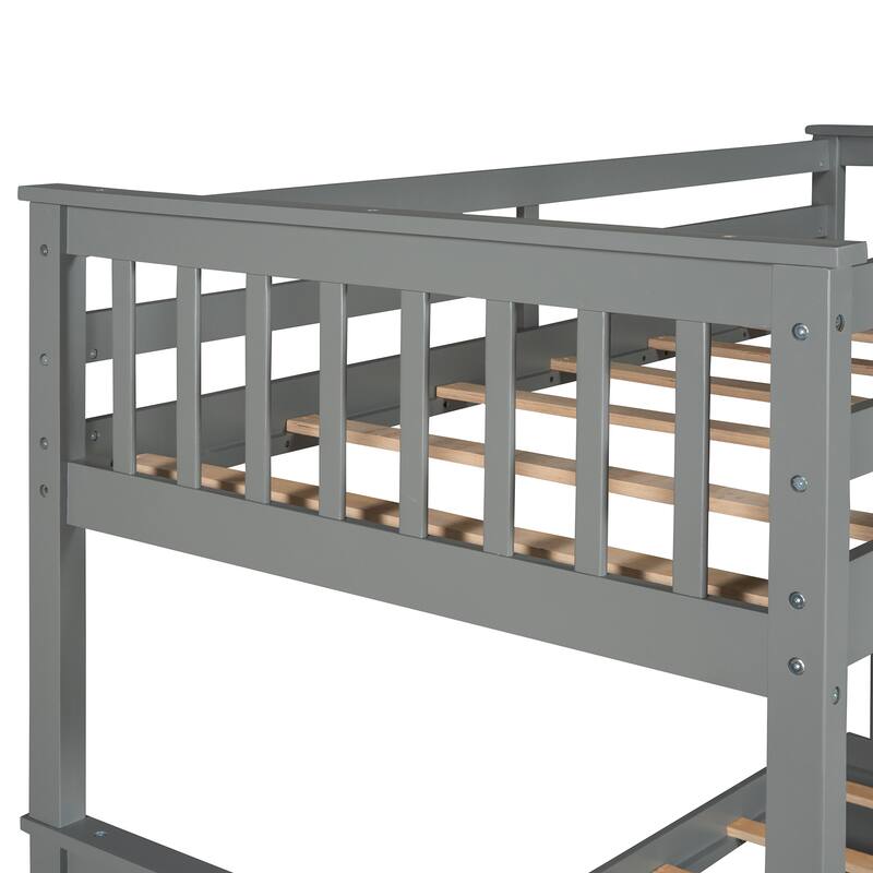 Twin-over-Twin Bunk Bed with Drawers